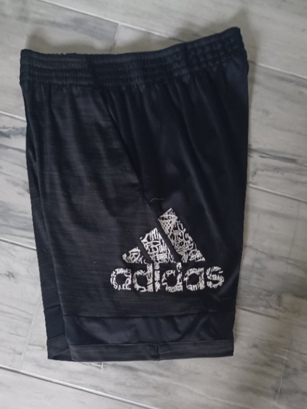 Adidas Black/White Sports Athletic Stretch w/Pockets Shorts Medium